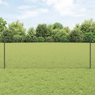 vidaXL Clôture en Fil d'Acier Galvanisé Gris - Clôture - Publicité vidaXL Clôture en Fil d'Acier Galvanisé Gris - Clôture - Publicité