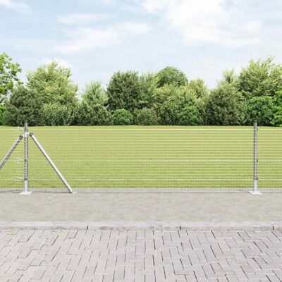 Kit Clôture en Acier Galvanisé vidaXL - 13 Poteaux 0.5x50m - Résistant aux Intempéries - Publicité Kit Clôture en Acier Galvanisé vidaXL - 13 Poteaux 0.5x50m - Résistant aux Intempéries - Publicité