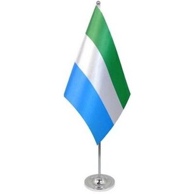 Az Flag Drapeau De Table Prestige Sierra Leone 22x15cm En Satin - Grand Drapeaux De Bure - Publicité Az Flag Drapeau De Table Prestige Sierra Leone 22x15cm En Satin - Grand Drapeaux De Bure - Publicité