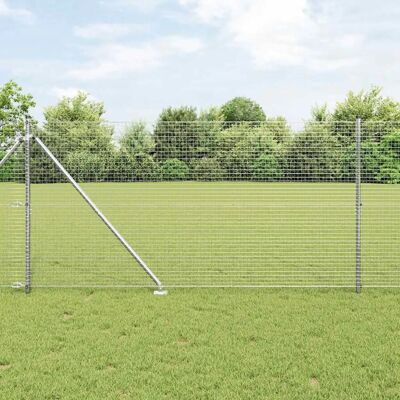 vidaXL Clôture en acier galvanisé avec 13 piquets 1,2x25 m - Clôture - Publicité vidaXL Clôture en acier galvanisé avec 13 piquets 1,2x25 m - Clôture - Publicité