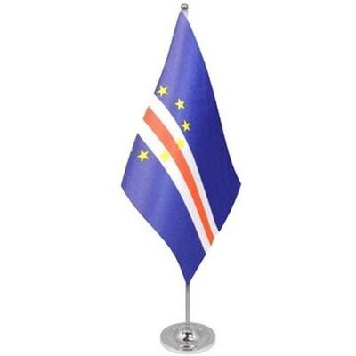 Az Flag Drapeau De Table Prestige Cap Vert 22x15cm En Satin - Grand Drapeaux De Bureau C - Publicité Az Flag Drapeau De Table Prestige Cap Vert 22x15cm En Satin - Grand Drapeaux De Bureau C - Publicité
