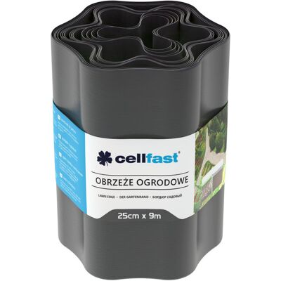 Bordure De Jardin 25 Cm X 9 M Cellfast Graphite - Publicité Bordure De Jardin 25 Cm X 9 M Cellfast Graphite - Publicité
