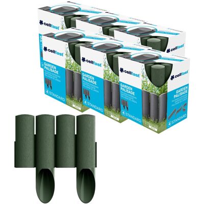 Cellfast Palissade De Jardin Standard 4 Vert 13,8 M - Lot 6 Paquets (60 Éléments - Publicité Cellfast Palissade De Jardin Standard 4 Vert 13,8 M - Lot 6 Paquets (60 Éléments - Publicité