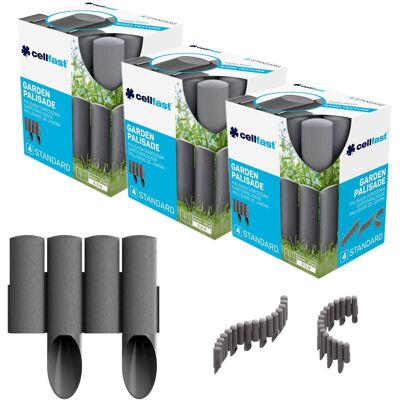 Palissade De Jardin Cellfast Aspect Bois Graphite 6,9m Résistante Au Gel - Publicité Palissade De Jardin Cellfast Aspect Bois Graphite 6,9m Résistante Au Gel - Publicité