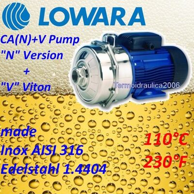 Pompe Centrifuge Ca70/33nv 1,1hp Acier316fpm Vin Cave Vinicole Vigne 400v Lowara - Publicité Pompe Centrifuge Ca70/33nv 1,1hp Acier316fpm Vin Cave Vinicole Vigne 400v Lowara - Publicité