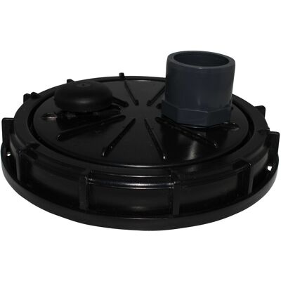 Multicuves Couvercle Diamètre 220 Mm Avec Prise Pvc Droite 50/63 Et Évent - Publicité Multicuves Couvercle Diamètre 220 Mm Avec Prise Pvc Droite 50/63 Et Évent - Publicité