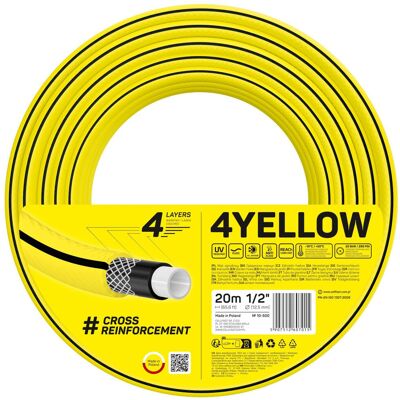 Tuyau d'arrosage jaune Cellfast - 20m - 1/2" - Renforcé 4 couches - Tuyau d'arrosage - Publicité Tuyau d'arrosage jaune Cellfast - 20m - 1/2" - Renforcé 4 couches - Tuyau d'arrosage - Publicité