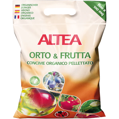 Altea Orto & Frutta Engrais Organique Granulé Pour Légumes Et Fruits 5 Kg - Publicité Altea Orto & Frutta Engrais Organique Granulé Pour Légumes Et Fruits 5 Kg - Publicité