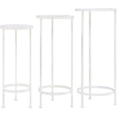 Set de supports de plantes vidaXL 3 pièces style vintage métal blanc - Support de plante - Publicité Set de supports de plantes vidaXL 3 pièces style vintage métal blanc - Support de plante - Publicité