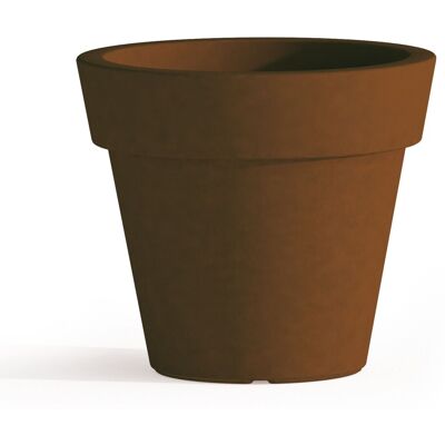 IDRALITE Tekcnoplast - Modèle Begonia - Pot en résine marron - Pot de fleurs - Publicité IDRALITE Tekcnoplast - Modèle Begonia - Pot en résine marron - Pot de fleurs - Publicité