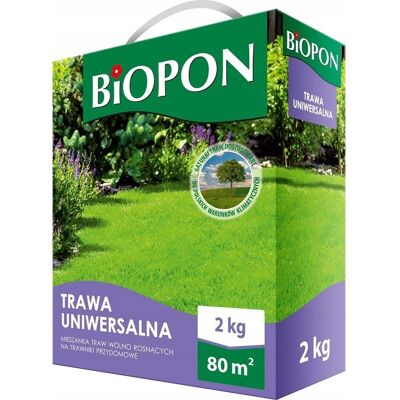 Biopon - 1102 - 2kg - 80m2 - Mélange de graines pour gazon - Publicité Biopon - 1102 - 2kg - 80m2 - Mélange de graines pour gazon - Publicité