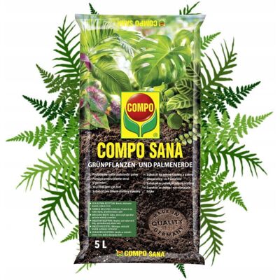 Compo Sana Blumenerde Für Grünpflanzen Und Palmen 5l Torf-Perlit-Dolomit-Gemisch - Publicité Compo Sana Blumenerde Für Grünpflanzen Und Palmen 5l Torf-Perlit-Dolomit-Gemisch - Publicité