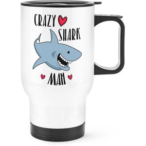 Gift Base Tasse Isotherme Crazy Shark Man Avec Poignée - Flacon Thermique Amusant - Publicité Gift Base Tasse Isotherme Crazy Shark Man Avec Poignée - Flacon Thermique Amusant - Publicité