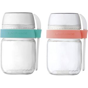Lagrange Lot De 2 Pots En Verre Pour Yaourtière 440402 - Publicité Lagrange Lot De 2 Pots En Verre Pour Yaourtière 440402 - Publicité