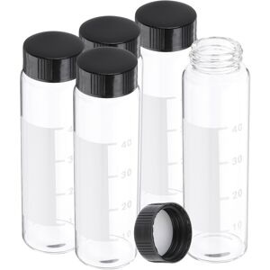 Uxcell 5 Pcs 50ml Flacons Verre Bouchons Vis Noirs Échelle Graduée - Publicité Uxcell 5 Pcs 50ml Flacons Verre Bouchons Vis Noirs Échelle Graduée - Publicité