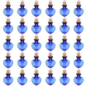 Uxcell 30 Flacons Cœur Verre Bouchon Liège Vis Œil Bleus - Publicité Uxcell 30 Flacons Cœur Verre Bouchon Liège Vis Œil Bleus - Publicité