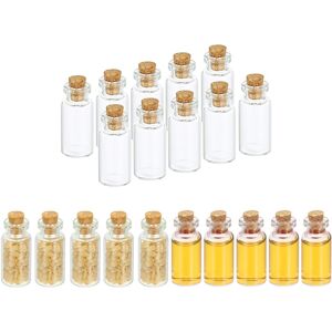Uxcell Petits Flacons En Verre De 4ml Pour 20 Pièces Avec Bouchons Liège - Publicité Uxcell Petits Flacons En Verre De 4ml Pour 20 Pièces Avec Bouchons Liège - Publicité
