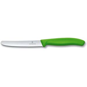 Couteau à Tomates Victorinox Swiss Classic - Ondulé, Vert, 11cm - Publicité Couteau à Tomates Victorinox Swiss Classic - Ondulé, Vert, 11cm - Publicité