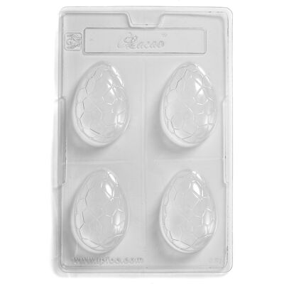 World Of Moulds Medium Fissuré Œuf Moule Chocolat - 4 Cavité - Paquet De 10 - Publicité World Of Moulds Medium Fissuré Œuf Moule Chocolat - 4 Cavité - Paquet De 10 - Publicité