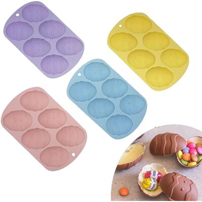 Gem Imports Ltd Pâques 6 Œuf Silicone Moule Chocolat Oeufs, Gelée, Gâteaux Au Hasard Couleur - Publicité Gem Imports Ltd Pâques 6 Œuf Silicone Moule Chocolat Oeufs, Gelée, Gâteaux Au Hasard Couleur - Publicité