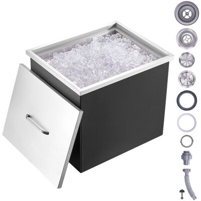 Vevor Boîte à Glace 21 L x 17 L x 18 H Acier Inoxydable Boîte à Glace Commerciale - Publicité Vevor Boîte à Glace 21 L x 17 L x 18 H Acier Inoxydable Boîte à Glace Commerciale - Publicité