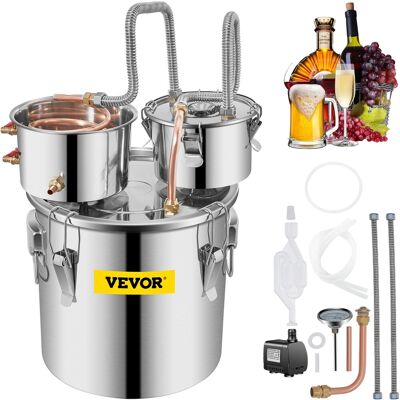 VEVOR - 8,5 gal / 32 L Distillateur d’alcool - Acier inoxydable - Cuivre - Publicité VEVOR - 8,5 gal / 32 L Distillateur d’alcool - Acier inoxydable - Cuivre - Publicité