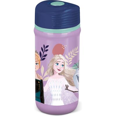 Bouteille d'eau enfant Disney Elsa Anna Olaf violet et lilas - 390ml - Publicité Bouteille d'eau enfant Disney Elsa Anna Olaf violet et lilas - 390ml - Publicité