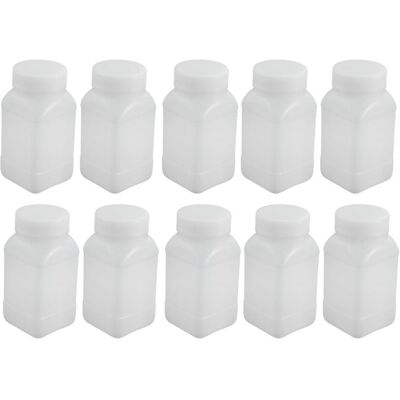 Uxcell 10pcs250ml Plastique Hdpe Flacon Réactif Laboratoire Blanc Bouteille Échantillon - Publicité Uxcell 10pcs250ml Plastique Hdpe Flacon Réactif Laboratoire Blanc Bouteille Échantillon - Publicité