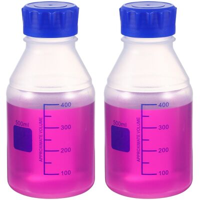 Uxcell Flacon Stockage 500ml, 2pcs Graduée Plastique Transparent Pour Media - Publicité Uxcell Flacon Stockage 500ml, 2pcs Graduée Plastique Transparent Pour Media - Publicité