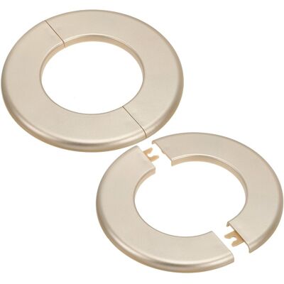Uxcell 2 Brides Fendues Murales 3.07\", Plaque Rosace Avec Boucles, Cache-Tuyau, Or - Publicité Uxcell 2 Brides Fendues Murales 3.07\", Plaque Rosace Avec Boucles, Cache-Tuyau, Or - Publicité