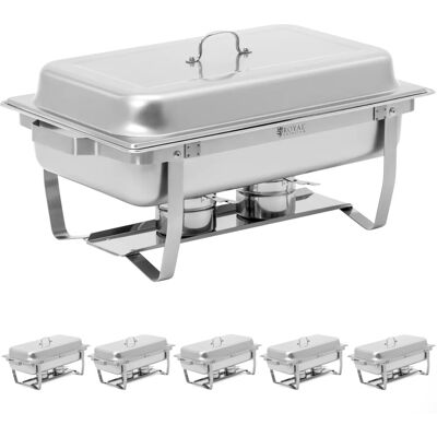 Royal Catering Bain-Marie Chauffe-Plats Gn 1/1 7,5 L Acier - Lot De 6 Pièces. Publicité Royal Catering Bain-Marie Chauffe-Plats Gn 1/1 7,5 L Acier - Lot De 6 Pièces. Publicité