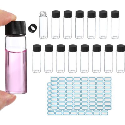 Uxcell Flacons En Verre Transparent 15ml, 15 Pièces Pour Échantillons Avec Étiquettes - Publicité Uxcell Flacons En Verre Transparent 15ml, 15 Pièces Pour Échantillons Avec Étiquettes - Publicité