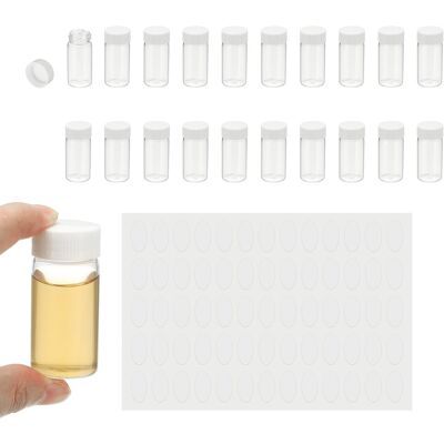 Uxcell 20ml Flacons En Verre Transparent, 20pcs Pour Flacons Échantillon Réactif - Publicité Uxcell 20ml Flacons En Verre Transparent, 20pcs Pour Flacons Échantillon Réactif - Publicité
