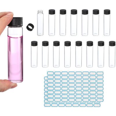 Uxcell Flacons En Verre Clair 50ml Pour Échantillons, Lot De 15 Avec Étiquettes - Publicité Uxcell Flacons En Verre Clair 50ml Pour Échantillons, Lot De 15 Avec Étiquettes - Publicité