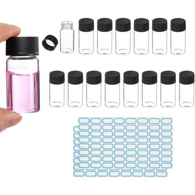 Uxcell Flacons En Verre 20ml, 15 Pièces Pour Échantillons Avec Étiquettes - Publicité Uxcell Flacons En Verre 20ml, 15 Pièces Pour Échantillons Avec Étiquettes - Publicité