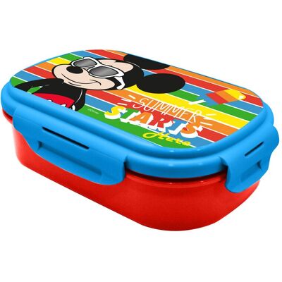 Boîte à Lunch Rectangulaire Mickey avec Couverts - Lunch Box - Publicité Boîte à Lunch Rectangulaire Mickey avec Couverts - Lunch Box - Publicité