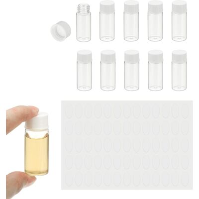 Uxcell Flacons En Verre Clair 10ml, 10 Pièces Pour Échantillons Réactifs - Publicité Uxcell Flacons En Verre Clair 10ml, 10 Pièces Pour Échantillons Réactifs - Publicité