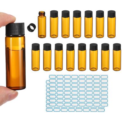 Uxcell Flacons En Verre Ambré 15ml, Lot De 15 Pour Échantillons Avec Étiquettes - Publicité Uxcell Flacons En Verre Ambré 15ml, Lot De 15 Pour Échantillons Avec Étiquettes - Publicité