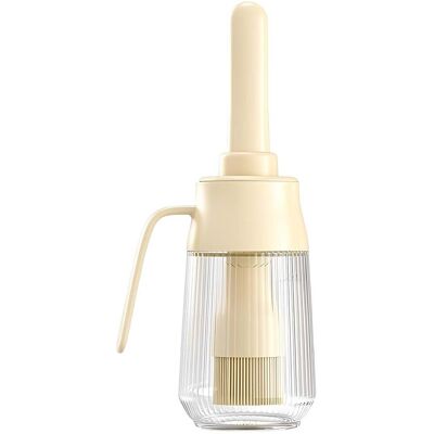 Avizar Flacon Brosse À Huile 300ml En Verre Avec Pinceau Silicone Intégré Beige - Publicité Avizar Flacon Brosse À Huile 300ml En Verre Avec Pinceau Silicone Intégré Beige - Publicité