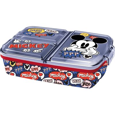 Disney - Mickey Mouse Lunchbox - 3 compartiments - Lunchbox - Publicité Disney - Mickey Mouse Lunchbox - 3 compartiments - Lunchbox - Publicité