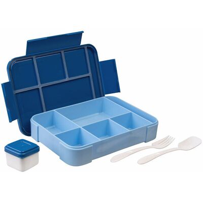 Lunchbox 1300 ml Avec 5 compartiments – Coloris Bleu - Rosenstein & Söhne - Publicité Lunchbox 1300 ml Avec 5 compartiments – Coloris Bleu - Rosenstein & Söhne - Publicité