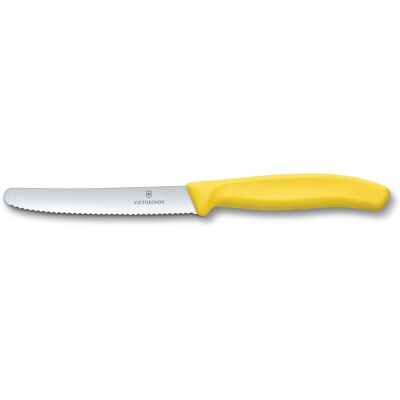 Couteau à légumes Swiss Classic VICTORINOX - Lame ondulée tranchante - Publicité Couteau à légumes Swiss Classic VICTORINOX - Lame ondulée tranchante - Publicité