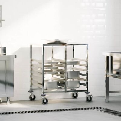 Chariot À Plateaux 12 Bacs Gn 75x55x87 Cm Acier Inoxydable Vidaxl - Publicité Chariot À Plateaux 12 Bacs Gn 75x55x87 Cm Acier Inoxydable Vidaxl - Publicité
