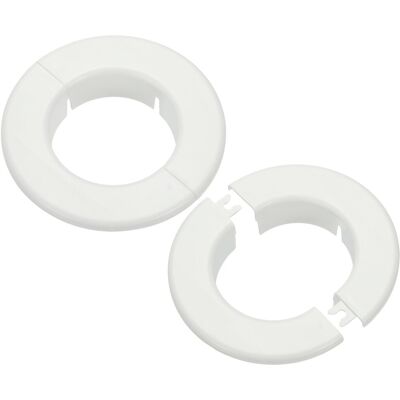 Uxcell 2x Bride Fendue Murale 2.6\" (66mm) Boucles Écusson Rondes Détachables Blanc - Publicité Uxcell 2x Bride Fendue Murale 2.6\" (66mm) Boucles Écusson Rondes Détachables Blanc - Publicité