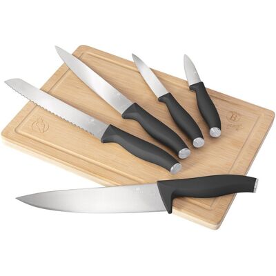Set de 6 couteaux BerlingerHaus avec planche en bambou - Couteaux de cuisine - Publicité Set de 6 couteaux BerlingerHaus avec planche en bambou - Couteaux de cuisine - Publicité