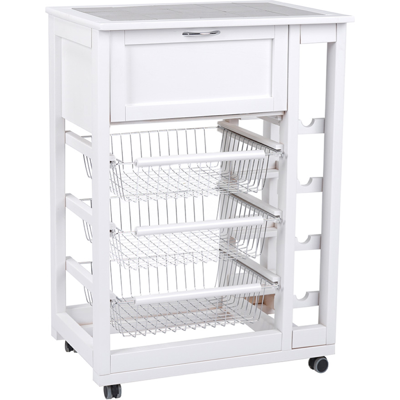 LIBEROSHOPPING - Lusso - Blanc - Hêtre - Chariot de cuisine - Publicité LIBEROSHOPPING - Lusso - Blanc - Hêtre - Chariot de cuisine - Publicité