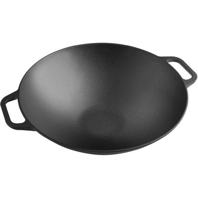 Wok en Fonte Victoria - 35cm - Compatible avec Tous Les Cuisinières - Publicité Wok en Fonte Victoria - 35cm - Compatible avec Tous Les Cuisinières - Publicité