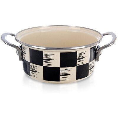 Sans Marque Marmite Émaillée Damier 18 Cm, 1,5 L - Publicité Sans Marque Marmite Émaillée Damier 18 Cm, 1,5 L - Publicité
