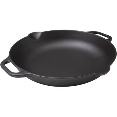 Victoria 37574 Poêle en Fonte - 33cm - Convient pour induction, feu, barbecue, four - Publicité Victoria 37574 Poêle en Fonte - 33cm - Convient pour induction, feu, barbecue, four - Publicité