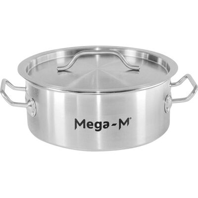 Sans Marque Casserole Basse De Restauration Avec Couvercle Mega-M Standard 5 L Diam. 25 Cm X - Publicité Sans Marque Casserole Basse De Restauration Avec Couvercle Mega-M Standard 5 L Diam. 25 Cm X - Publicité